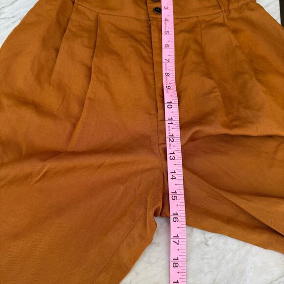 Anne Pinkerton vintage orange linen blend high waist pants size 10 run small - Picture 5 of 6